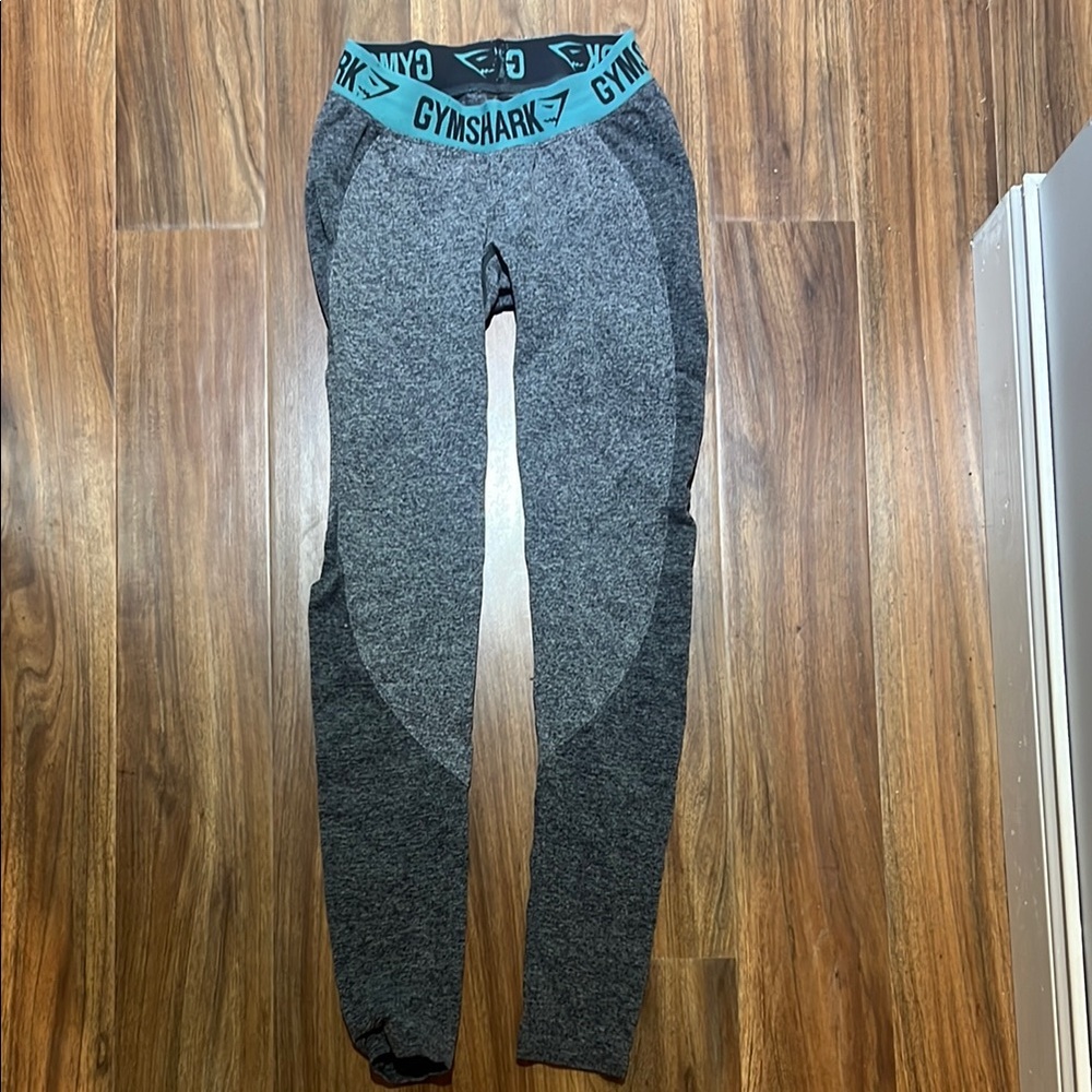Gymshark Charcoal and Teal Leggings